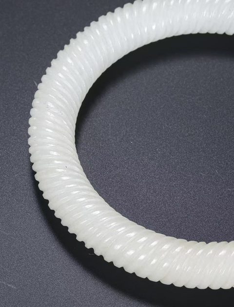 古玩玉器清代和田玉絞絲紋手鐲真品鑒賞圖