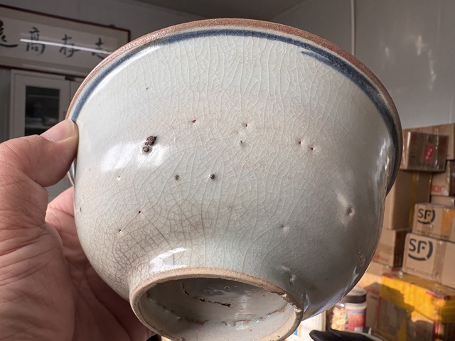 古玩陶瓷明代永宣月華紋青花碗真品鑒賞圖