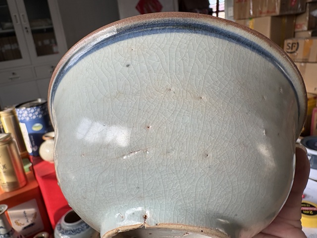 古玩陶瓷明代永宣月華紋青花碗真品鑒賞圖