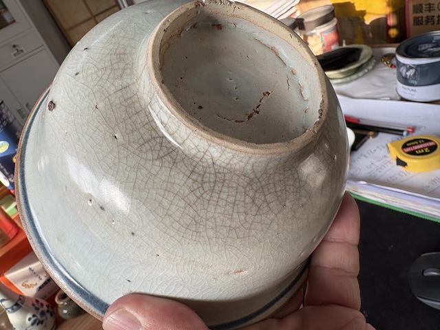 古玩陶瓷明代永宣月華紋青花碗真品鑒賞圖