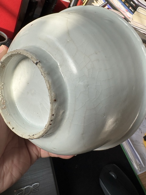 古玩陶瓷明中白釉碗真品鑒賞圖