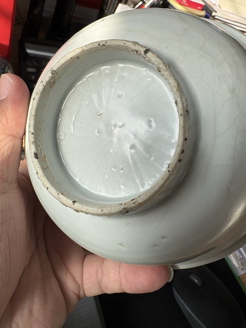 古玩陶瓷明中白釉碗真品鑒賞圖