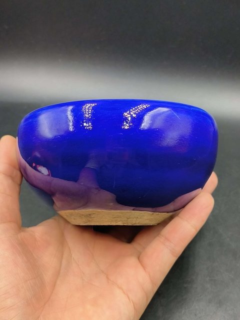 古玩陶瓷霽藍(lán)釉香爐真品鑒賞圖