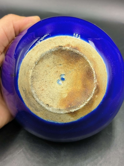 古玩陶瓷霽藍(lán)釉香爐真品鑒賞圖