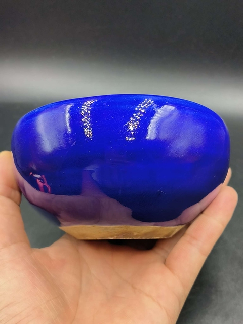 古玩陶瓷霽藍(lán)釉香爐真品鑒賞圖