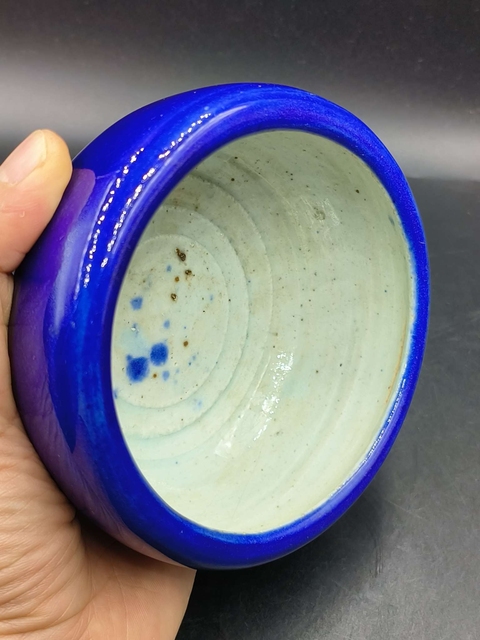 古玩陶瓷霽藍(lán)釉香爐真品鑒賞圖