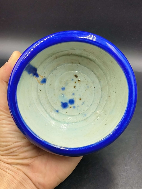 古玩陶瓷霽藍(lán)釉香爐真品鑒賞圖