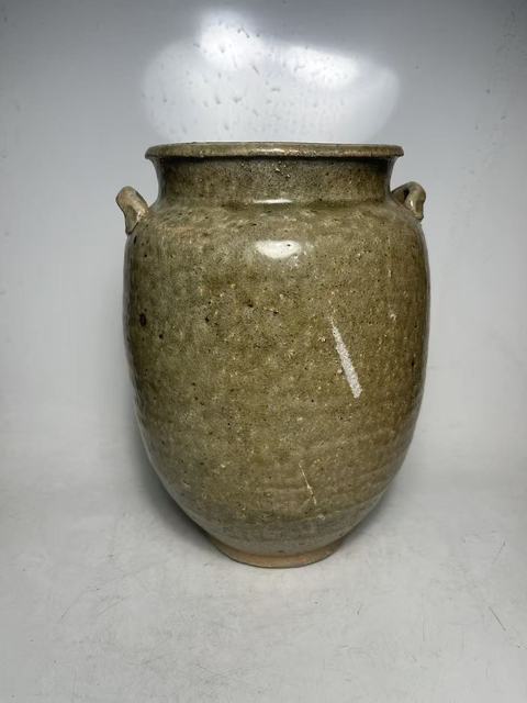 古玩陶瓷（晚唐至北宋）青釉雙系罐拍賣，當(dāng)前價(jià)格0元