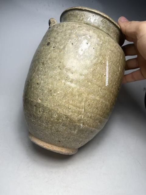 古玩陶瓷（晚唐至北宋）青釉雙系罐拍賣，當(dāng)前價(jià)格0元