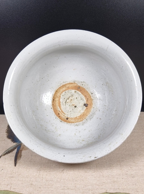 古玩陶瓷二龍戲珠青花圈足缽式香爐真品鑒賞圖