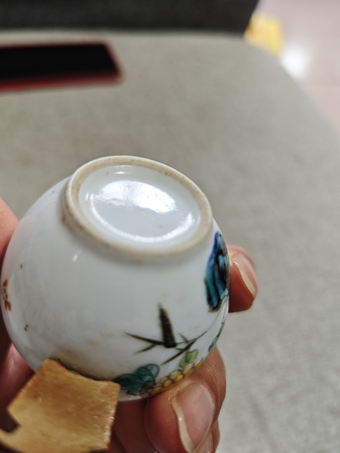 古玩陶瓷粉彩花鳥紋鳥食罐真品鑒賞圖