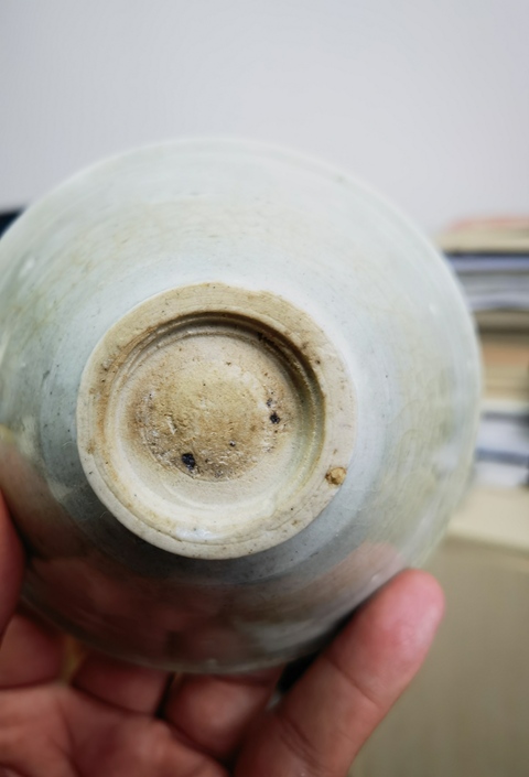 古玩陶瓷建寧窯青白釉刻花斗笠盞拍賣，當前價格3800元