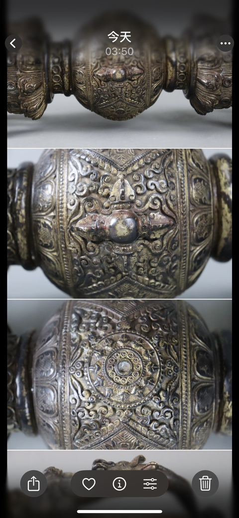 古玩銅器金剛杵真品鑒賞圖