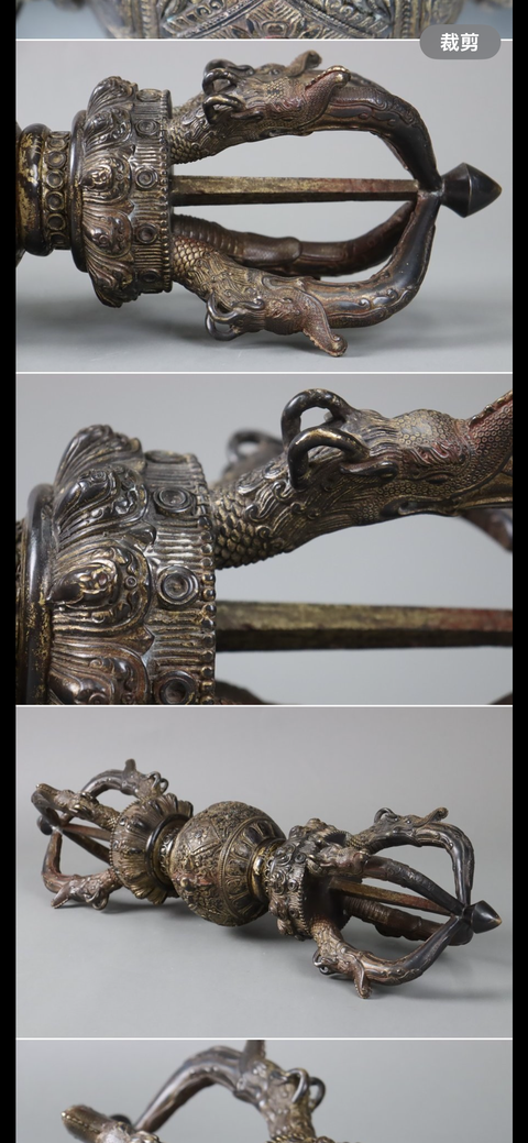 古玩銅器金剛杵真品鑒賞圖