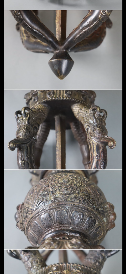 古玩銅器金剛杵真品鑒賞圖