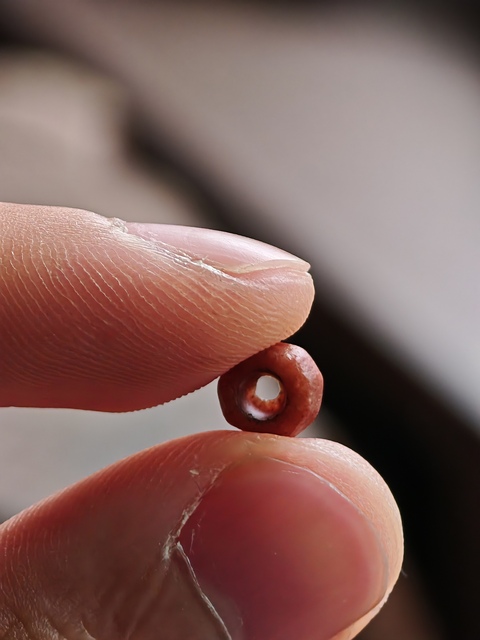 古玩玉器老瑪瑙珠真品鑒賞圖