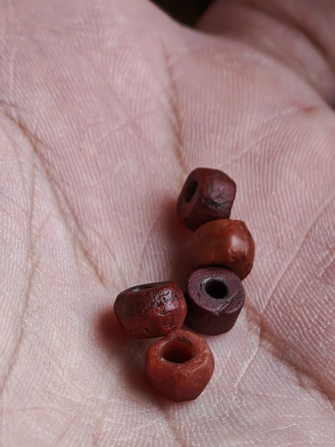 古玩玉器老瑪瑙珠真品鑒賞圖