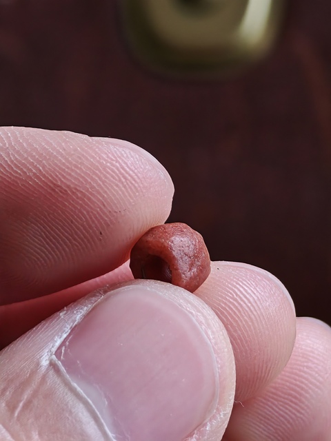 古玩玉器老瑪瑙珠真品鑒賞圖