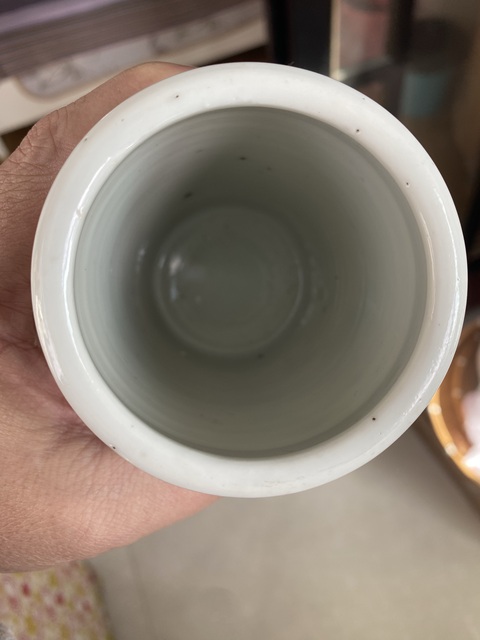 古玩陶瓷民國粉彩筆筒真品鑒賞圖