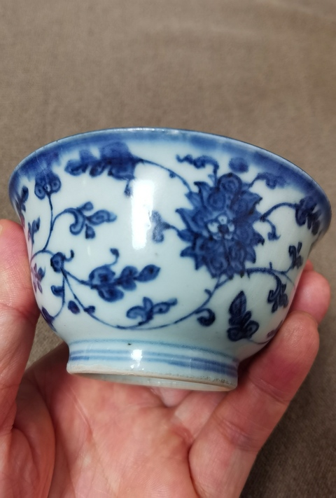 古玩陶瓷青花杯真品鑒賞圖