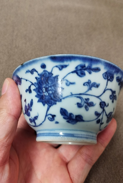 古玩陶瓷青花杯真品鑒賞圖