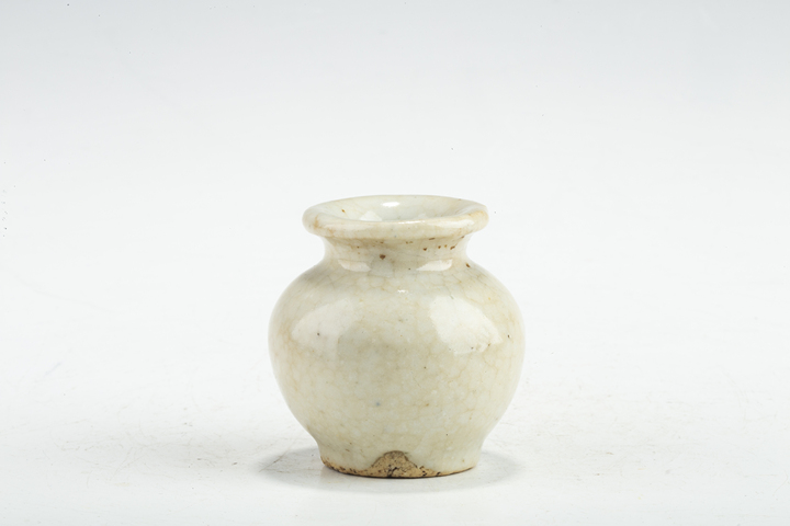 古玩陶瓷清中·哥釉水盂真品鑒賞圖