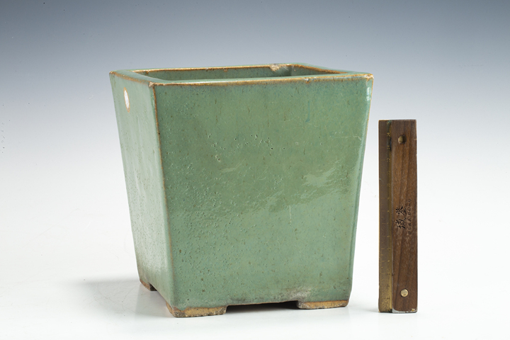 古玩陶瓷民國·宜鈞釉四方花盆真品鑒賞圖