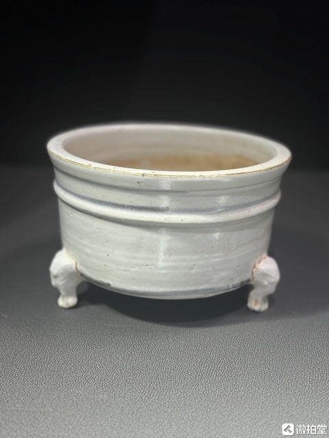 古玩陶瓷三足筒式香爐真品鑒賞圖