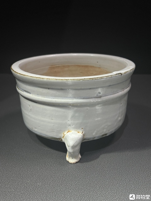 古玩陶瓷三足筒式香爐真品鑒賞圖
