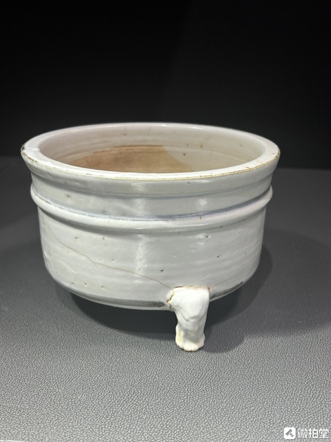 古玩陶瓷三足筒式香爐真品鑒賞圖