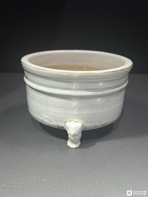 古玩陶瓷三足筒式香爐真品鑒賞圖