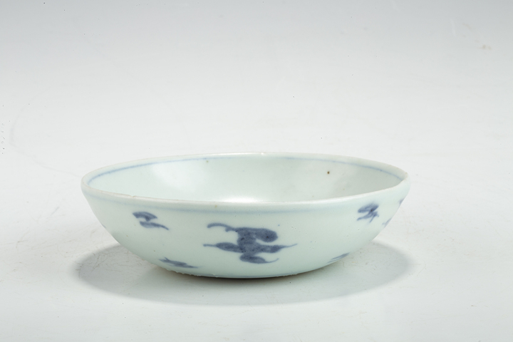 古玩陶瓷明中·青花壬字云紋臥足洗拍賣，當前價格476元