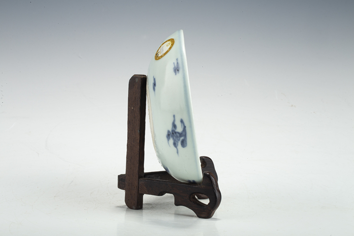 古玩陶瓷明中·青花壬字云紋臥足洗拍賣，當前價格476元