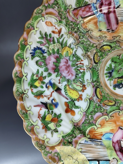 古玩陶瓷清晚-廣彩人物故事紋盤拍賣，當前價格2699元