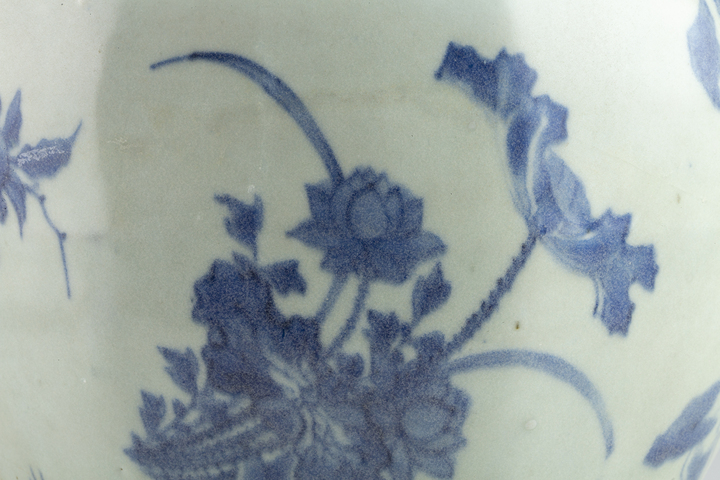 古玩陶瓷明末清初·青花花果紋八方罐真品鑒賞圖