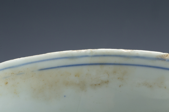 古玩陶瓷明晚·青花留白花卉紋碗真品鑒賞圖