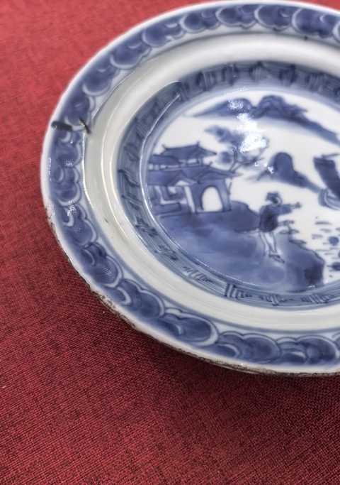 古玩陶瓷明末清初青花人物故事盤拍賣，當(dāng)前價(jià)格5888元