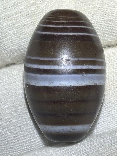 古玩玉器清代藏傳蠶絲瑪瑙勒珠真品鑒賞圖