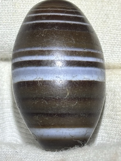 古玩玉器清代藏傳蠶絲瑪瑙勒珠真品鑒賞圖