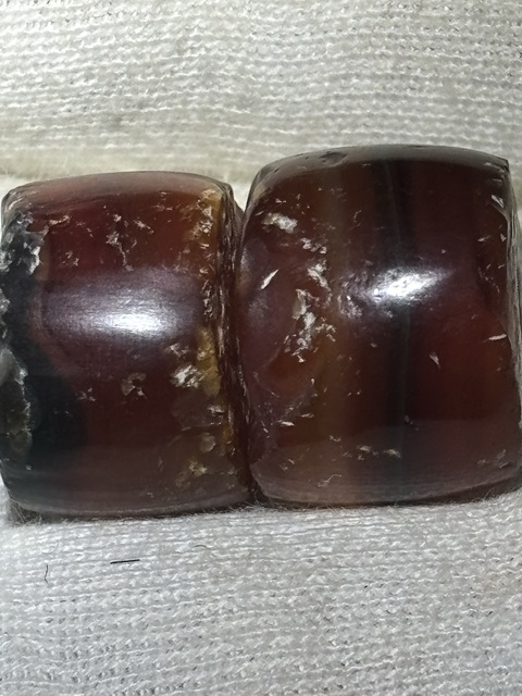 古玩玉器紅瑪瑙珠真品鑒賞圖