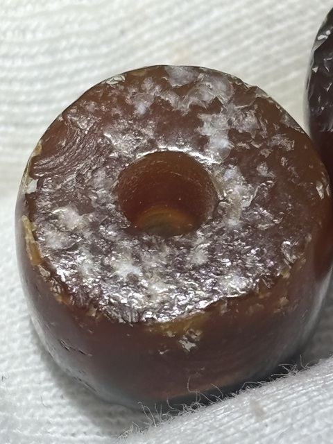 古玩玉器紅瑪瑙珠真品鑒賞圖