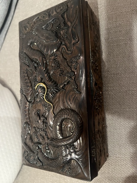 古玩銅器銅首飾盒真品鑒賞圖