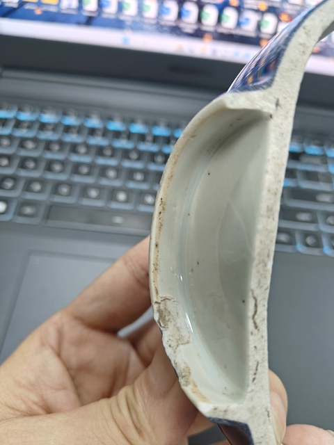 古玩陶瓷康熙青花龍紋瓷片真品鑒賞圖