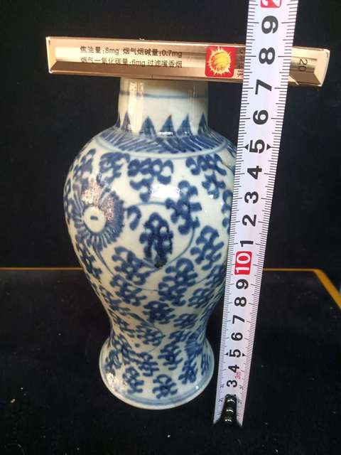 古玩陶瓷清早期鳳眼青花雞腿瓶一只拍賣，當前價格3200元