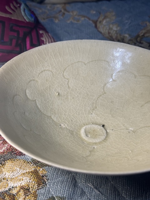 古玩陶瓷宋代湖田窯斗笠碗真品鑒賞圖