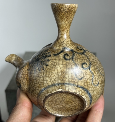 古玩陶瓷側把壺真品鑒賞圖