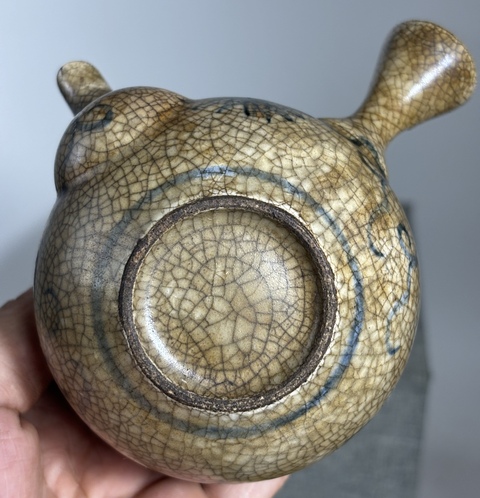 古玩陶瓷側把壺真品鑒賞圖