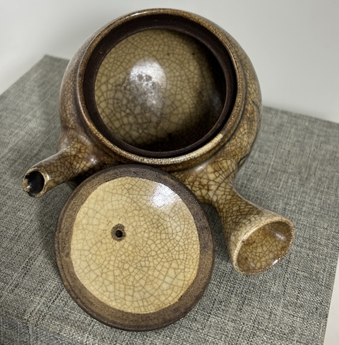 古玩陶瓷側把壺真品鑒賞圖