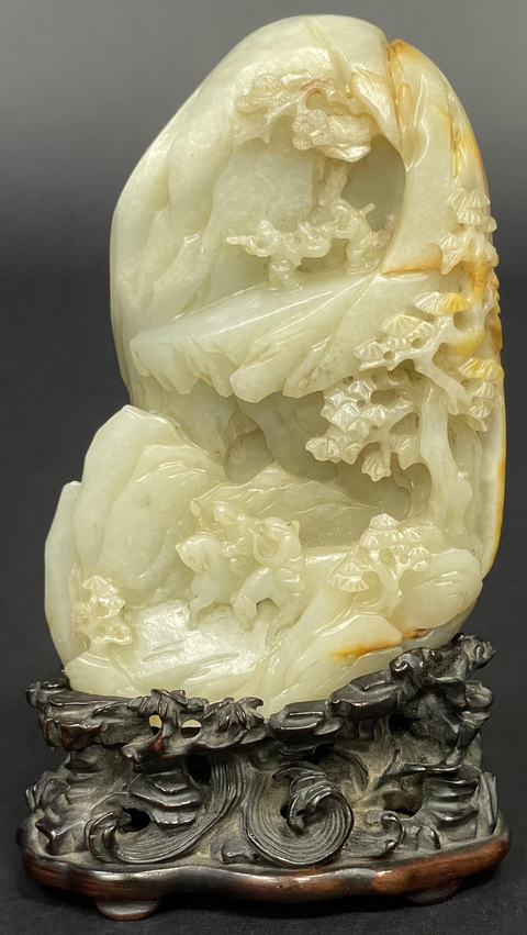 古玩玉器和田玉雕“山子擺件”真品鑒賞圖