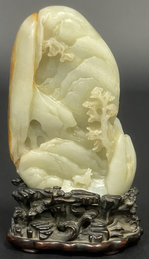 古玩玉器和田玉雕“山子擺件”真品鑒賞圖